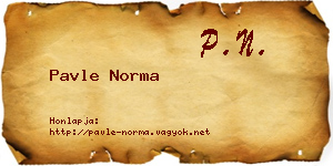 Pavle Norma névjegykártya